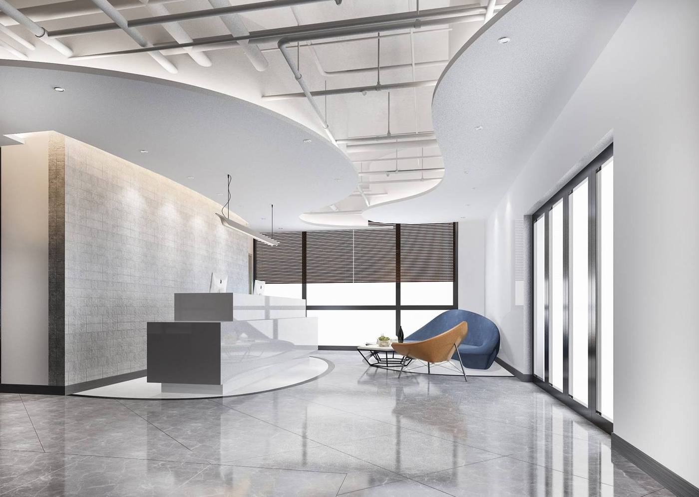 Reception counters, design 2
