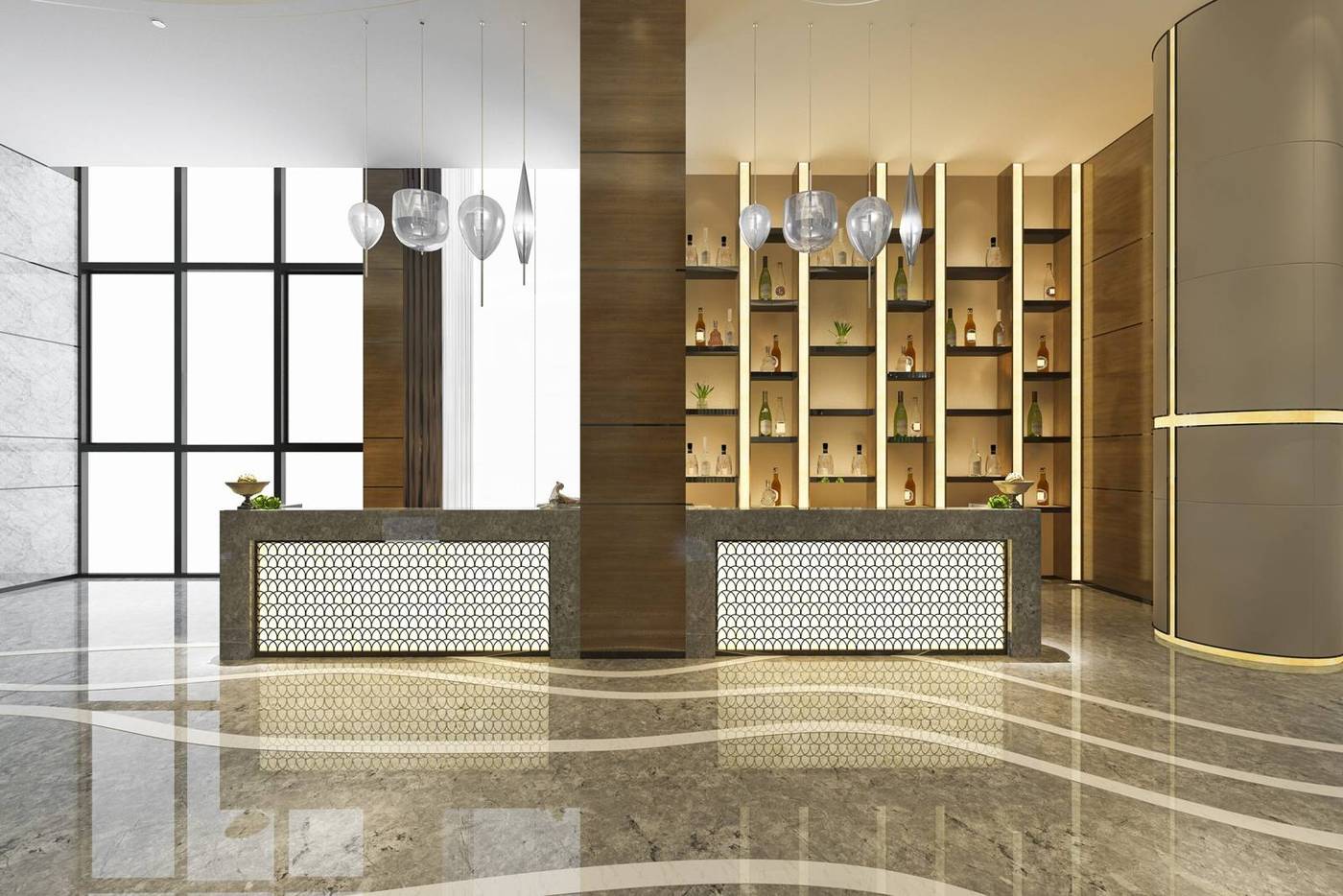 Reception counters, design 3
